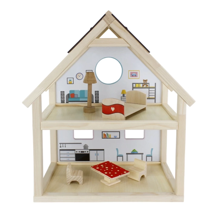 2 Katlı Ahşap Oyun Evi - Ahşap Tatil Evi - Katlı Oyun Evi - Ahşap Ev - Ahşap Oyun Evi
