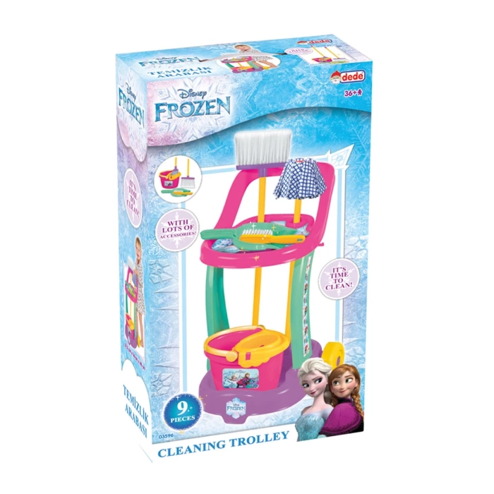 Frozen Temizlik Arabası - Ev Eşyaları Seti - Ev Oyuncakları Seti - Vileda Seti