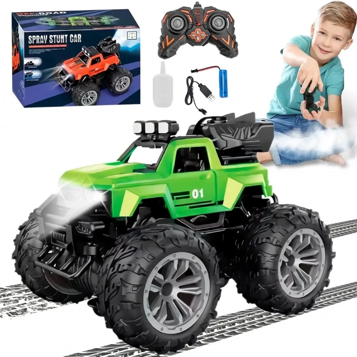 Smoke R/C Araba Yeşil - Uzaktan Kumandalı Duman Atan Araba - Dumanlı Kumandalı Araba - Uzaktan Kumandalı Araba