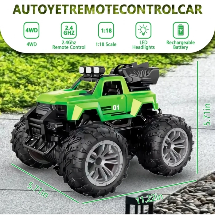 Smoke R/C Araba Yeşil - Uzaktan Kumandalı Duman Atan Araba - Dumanlı Kumandalı Araba - Uzaktan Kumandalı Araba