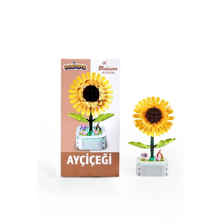 Mikro Blok Ayçiçeği Çiçek Lego - Lego Setleri Mini Lego - Çiçek Lego - Blossom Çiçek Lego