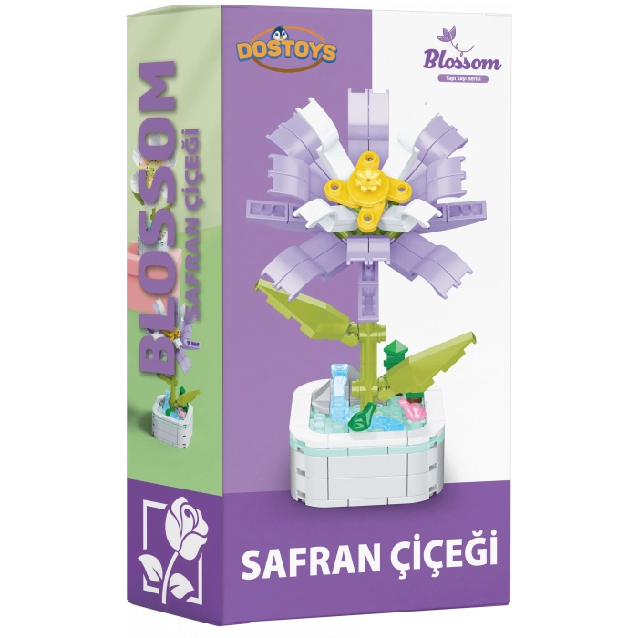 Mikro Blok Safran Çiçeği Çiçek Lego - Lego Setleri Mini Lego - Çiçek Lego - Blossom Çiçek Lego