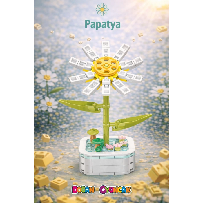 Mikro Blok Papatya Çiçek Lego - Lego Setleri Mini Lego - Çiçek Lego - Blossom Çiçek Lego