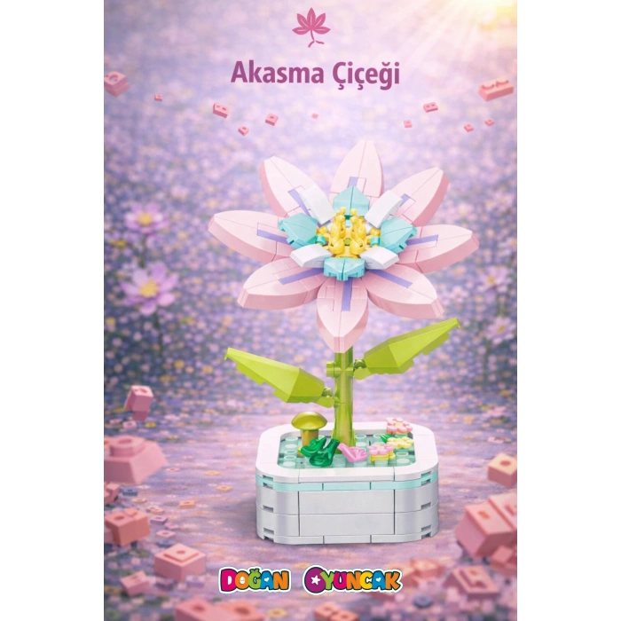 Mikro Blok Akasma Çiçeği Çiçek Lego - Lego Setleri Mini Lego - Çiçek Lego - Blossom Çiçek Lego
