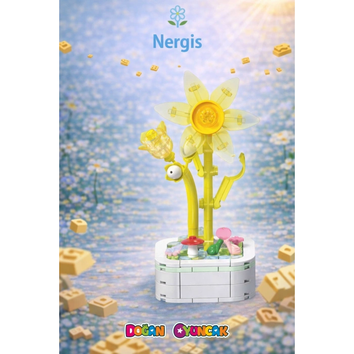 Mikro Blok Kristal Nergis Çiçek Lego - Lego Setleri Mini Lego - Çiçek Lego - Blossom Çiçek Lego
