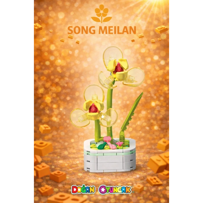 Mikro Blok Kristal Song Meilan Çiçek Lego - Lego Setleri Mini Lego - Çiçek Lego - Blossom Çiçek Lego