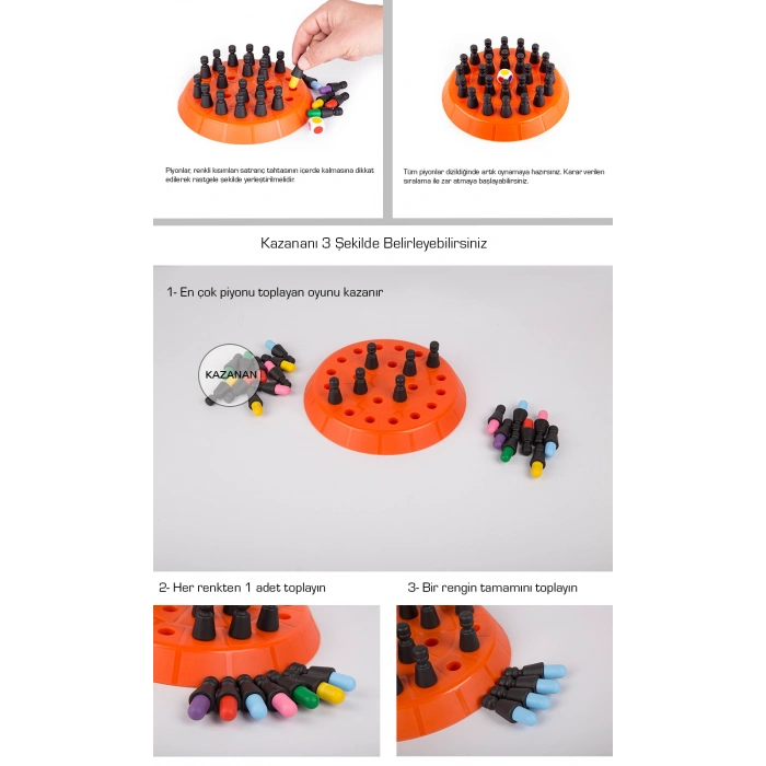 Memory Chess Hafıza Satrancı - Hafıza Oyunu Akıl ve Zeka Oyunu Rengi Bul Oyunu