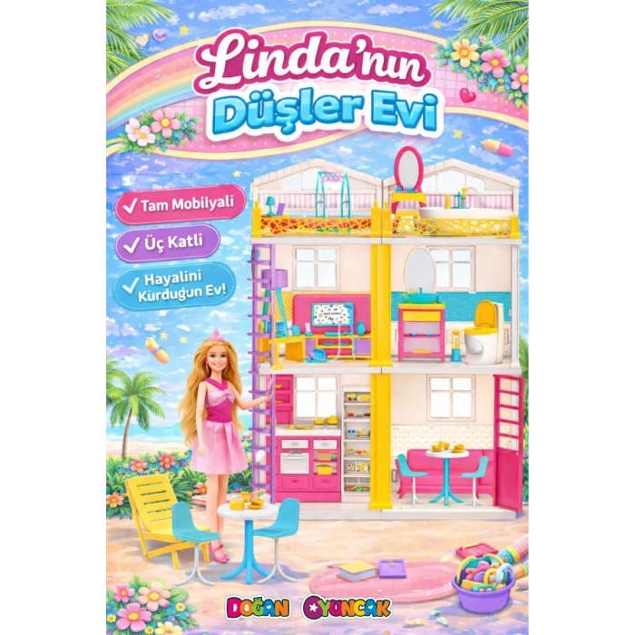 Lindanın Düşler Evi - Ev Oyuncak - Lindanın Düşler Ev Seti - Barbie Ev Seti