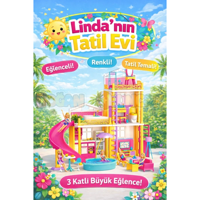 Lindanın Tatil Evi - Ev Oyuncak - Lindanın Tatil Ev Seti - Barbie Ev Seti - Rüya Evi - Oyun Evi