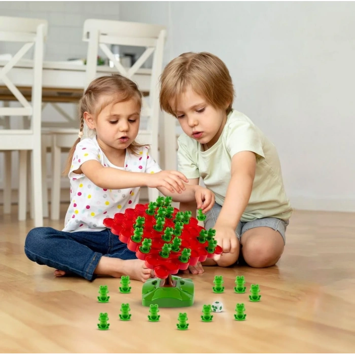 Kurbağa Denge Oyunu - Eğitici Oyuncak Kurbağa Ağacı Denge Oyunu - Strateji Oyunu