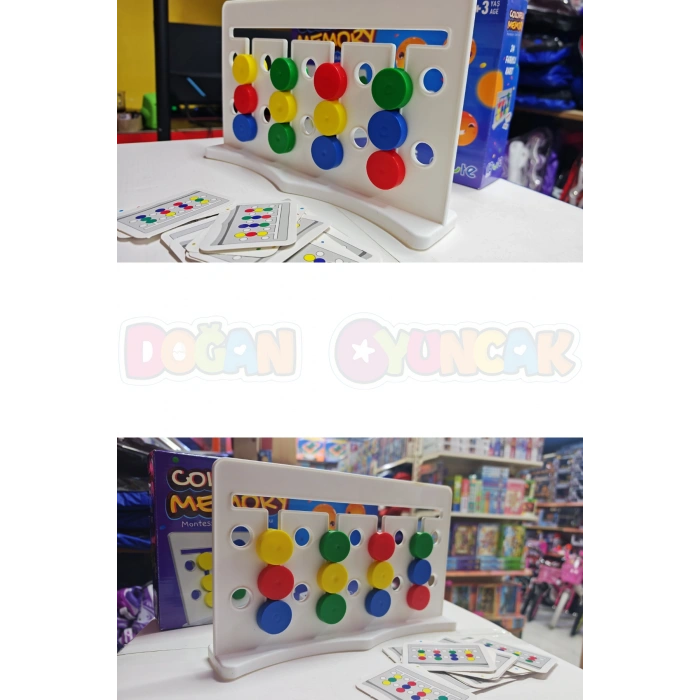 Renk Hafıza Oyunu - Rubik Abaküs Montessori Zeka Oyunu Eğitici Oyuncak