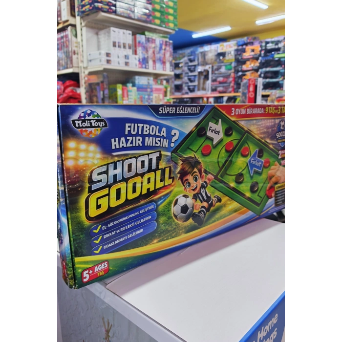 Ahşap Şut ve Gol Oyunu + 9 Taş ve 3 Taş Oyunu - Shoot Gool Oyunu - Fast Finger Oyunu