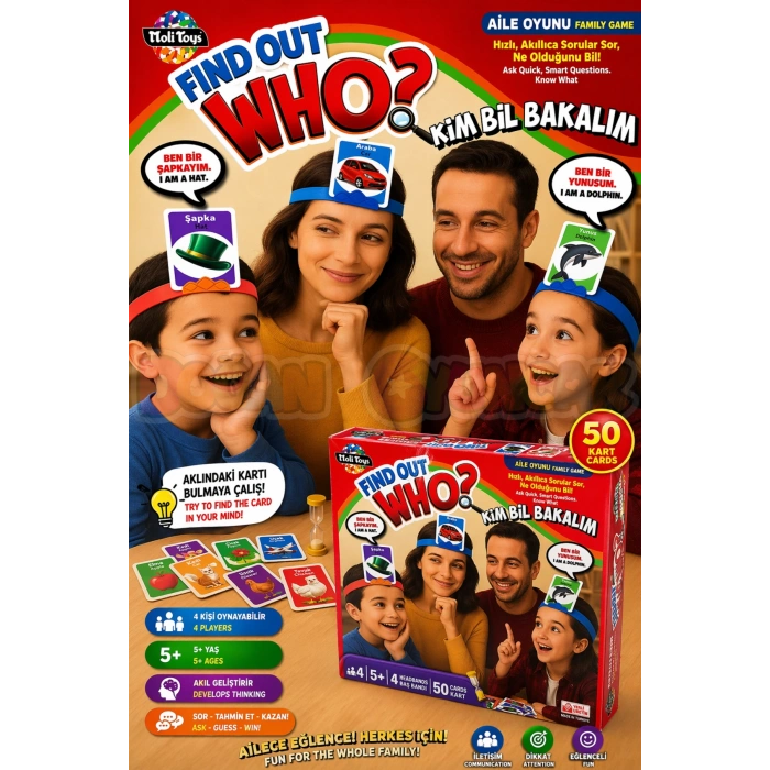 Kim Bil Bakalım Oyunu - Ben Kimim Oyunu Aile Oyunu Kutu Oyunu Find Out Who Games
