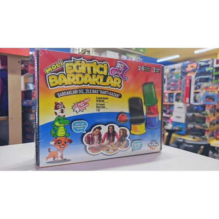 Eğitici Bardaklar Oyunu - Akıl ve Zeka Oyunu - Hızlı Bardaklar Oyunu - Moli Pratik Bardaklar Oyunu