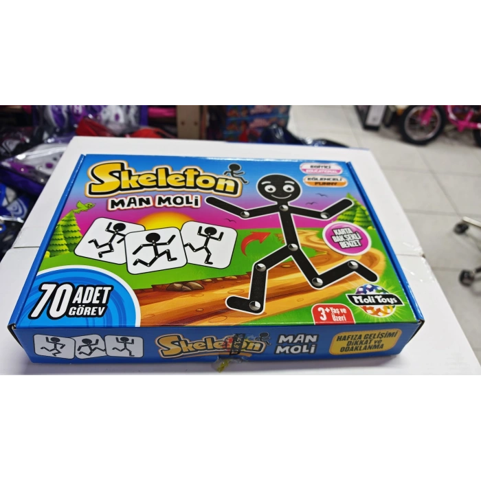 Çöp Adam Skeleton Man - Moli Kutu Oyunu Hafıza Dikkat Ve Beceri Oyunu Montessori Eğitici Oyuncak