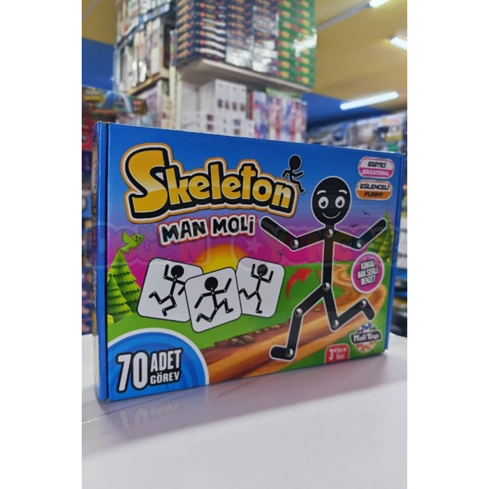 Çöp Adam Skeleton Man - Moli Kutu Oyunu Hafıza Dikkat Ve Beceri Oyunu Montessori Eğitici Oyuncak
