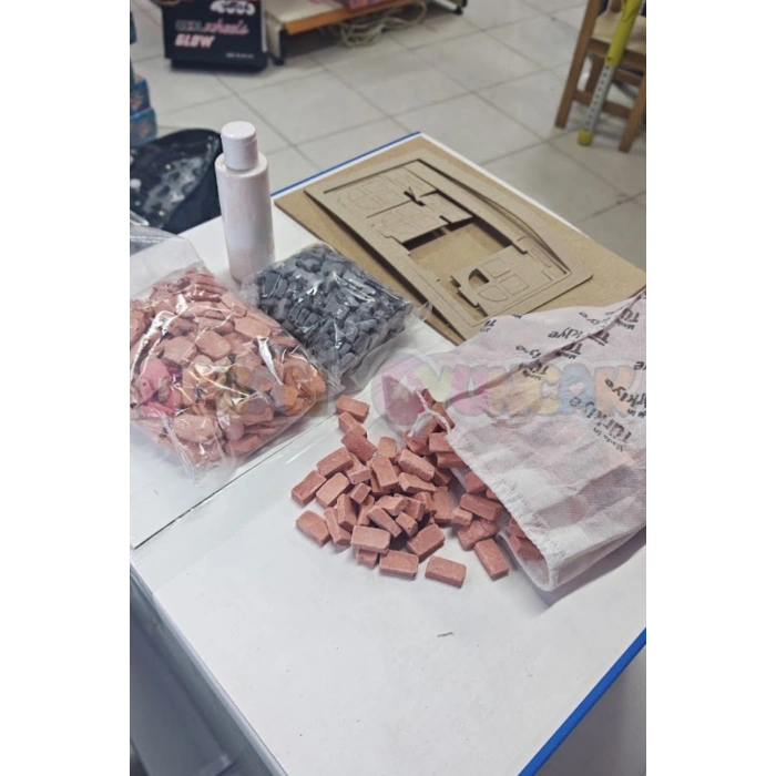 Brick House Minyatür Inşaat Seti - Tuğla İnşaat Seti Ev Yapma Seti Kiramit Seti