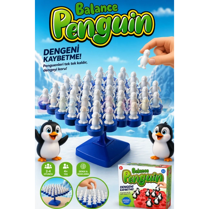 Balance Penguen Denge Oyunu - Eğitici Oyuncak Penguen Denge Oyunu - Strateji Oyunu