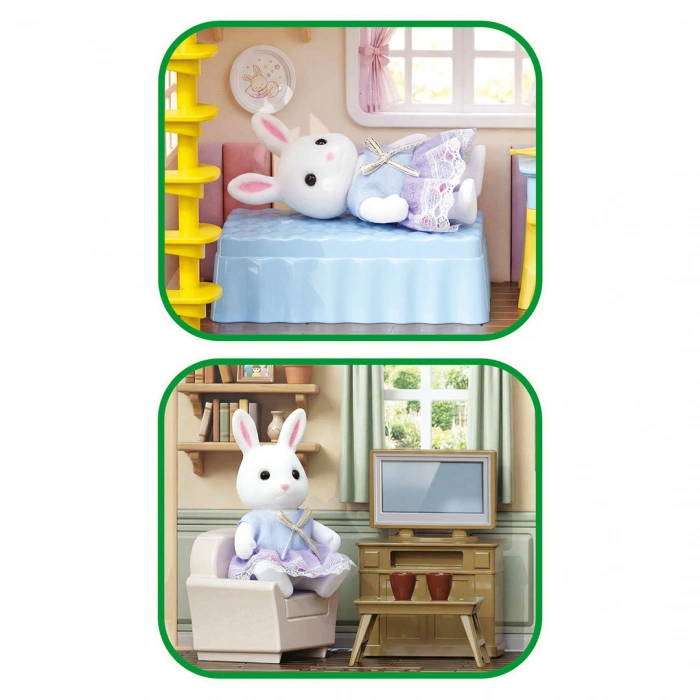 Doğa Ailesi Yaz Evi Havuzlu Oyuncak Ev - Tavşan Ailesi Oyun Evi Tavşan Tatil Evi Sylvanian Evi