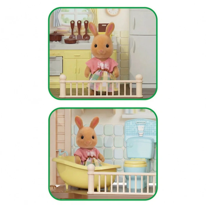 Doğa Ailesi Villa Evi Oyuncak Ev - Tavşan Ailesi Oyun Evi Tavşan Tatil Evi Sylvanian Evi