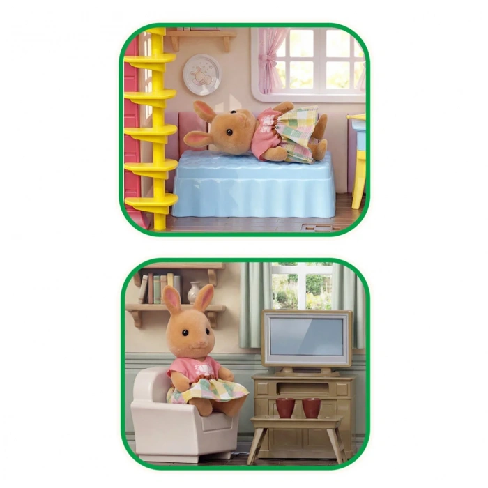 Doğa Ailesi Villa Evi Oyuncak Ev - Tavşan Ailesi Oyun Evi Tavşan Tatil Evi Sylvanian Evi