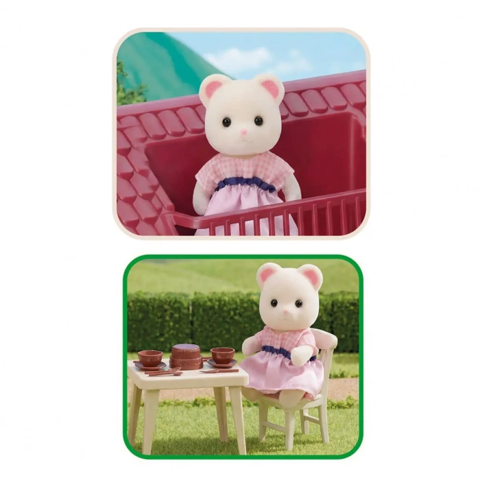 Doğa Ailesi Köy Evi Oyuncak Ev - Tavşan Ailesi Oyun Evi Tavşan Tatil Evi Sylvanian Evi