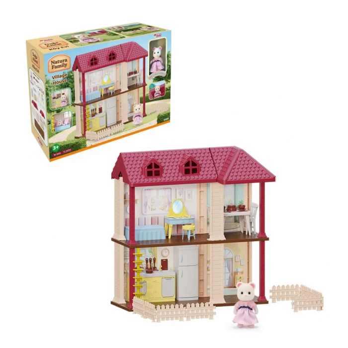 Doğa Ailesi Köy Evi Oyuncak Ev - Tavşan Ailesi Oyun Evi Tavşan Tatil Evi Sylvanian Evi