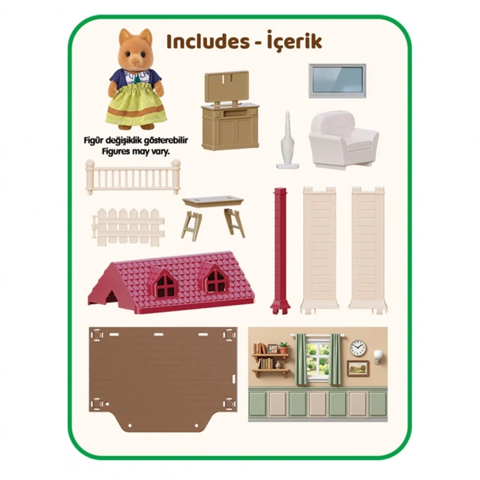 Doğa Ailesi Kır Evi Oyuncak Ev - Tavşan Ailesi Oyun Evi Tavşan Tatil Evi Sylvanian Evi