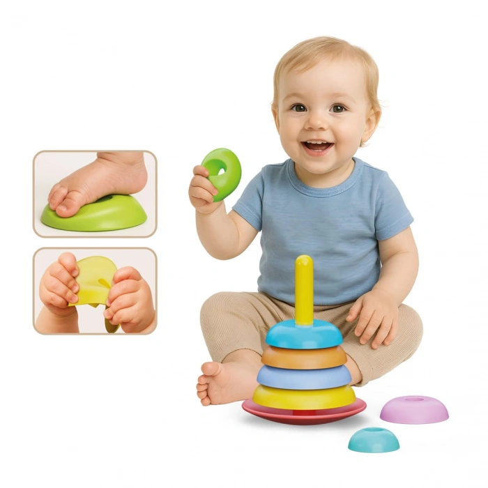 Yumuşak Sallanan Halkalar - Bebek Oyuncakları - Sallanan Halkalar Oyuncak - Yumuşak Lego - Soft Lego