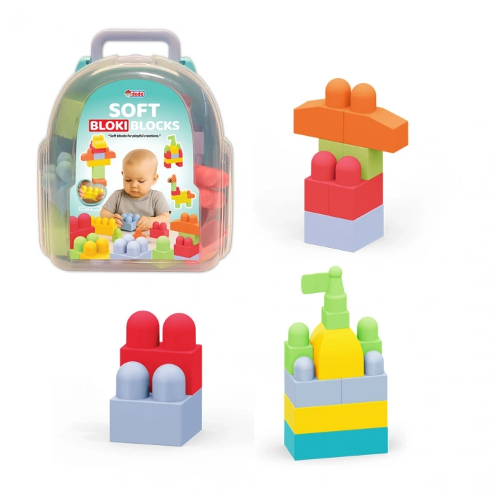 Yumuşak Bloki Blokları Sırt Çantası - Büyük Yumuşak Bloklar - Büyük Soft Lego Oyuncakları