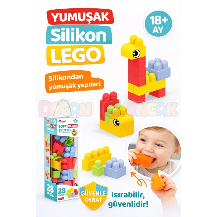 Yumuşak Bloki Blokları 28 Parça - Büyük Yumuşak Bloklar - Büyük Soft Lego Oyuncakları