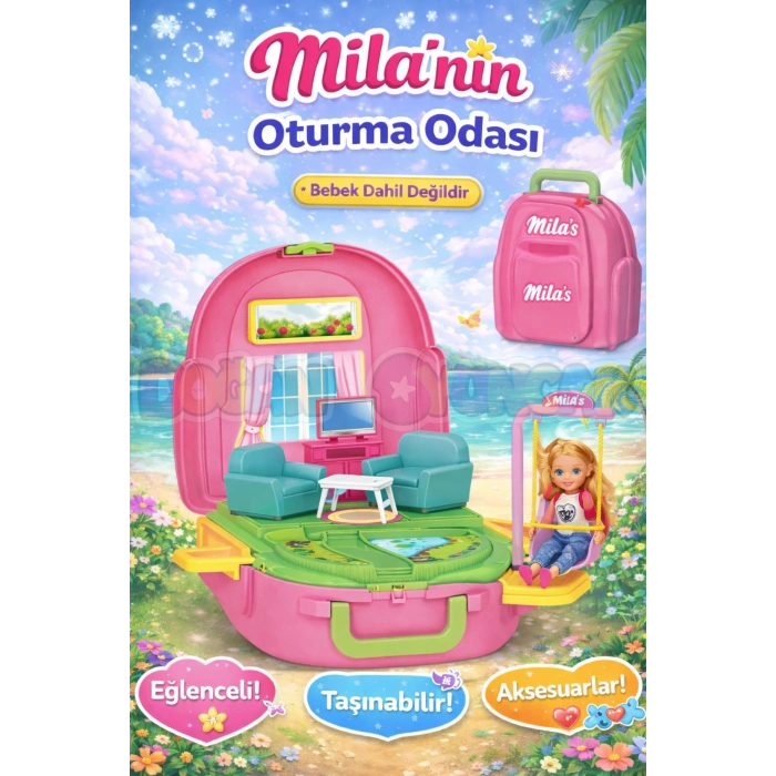 Milanın Oturma Odası Sırt Çantası - Oturma Odası Oyuncak - Oturma Odası Seti