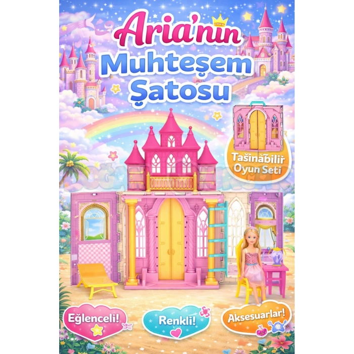 Arianın Muhteşem Şatosu - Arianın Şatosu Oyuncak - Barbie Tatil Ev Seti - Barbie Ev Seti - Barbie Şato - Şato Ev Oyuncak Barbie Şato Seti