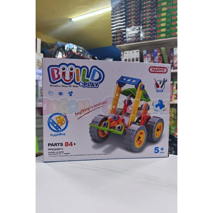 Hanye Sök-Tak Forklift Makinesi Modeli - Oyuncak Söktak İnşaat Modeli - Lego Setleri