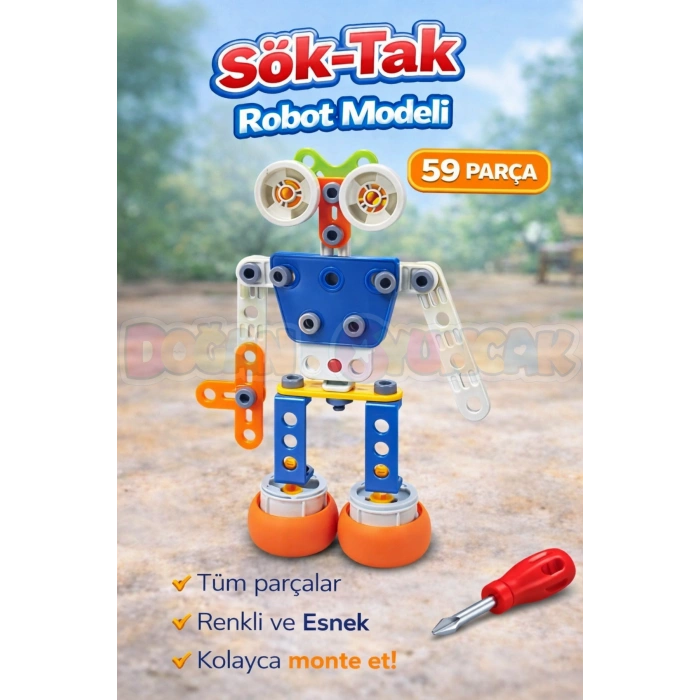 Hanye Sök-Tak Robot Modeli - Oyuncak Söktak Robot Modeli - Lego Setleri