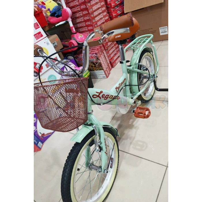BMX Legano Optimum Series Retro 16 Jant Çocuk Bisikleti Yeşil - Legano 16 Jant Bisiklet Retro BMX Bisiklet