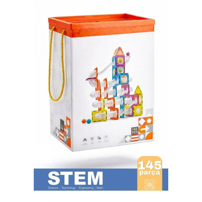 Orijinal Magnetic Tiles 145 Parça Manyetik Lego - Magnetic Magical Magnet - Mıknatıslı Lego