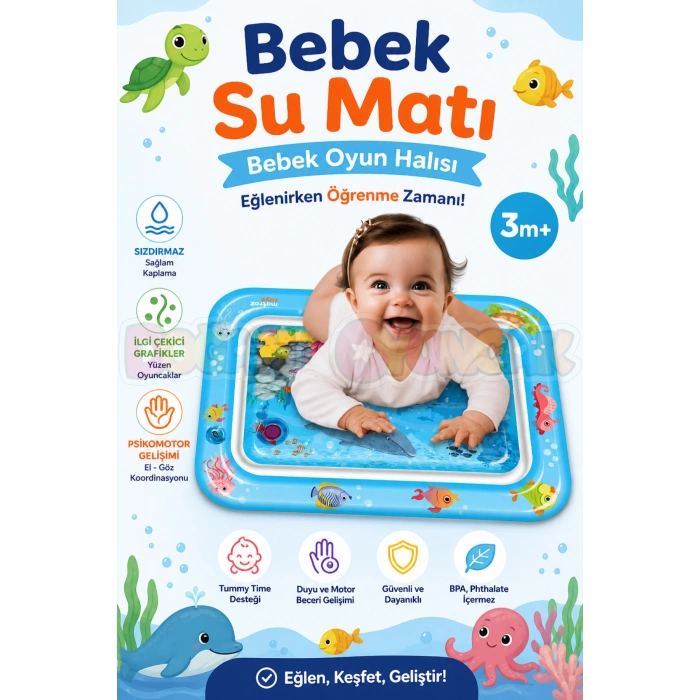 Bebek Su Matı - Bebek Oyun Halısı - Oyun Matı İçinde Su Olan Oyun Matı