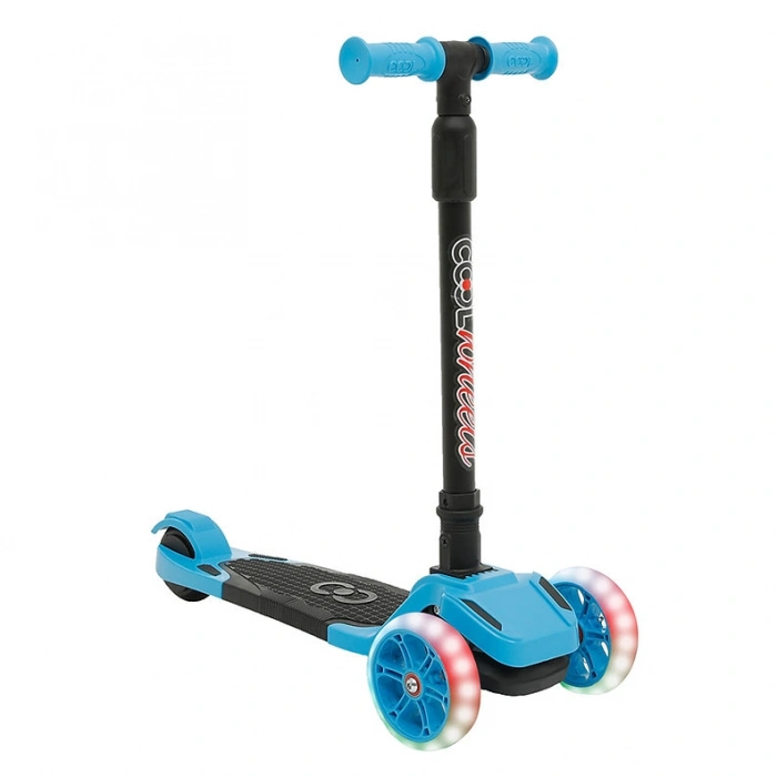 Cool Wheels Mavi Tulpar Işıklı 3 Tekerlekli Katlanabilir Scooter - CoolWheels Scooter - Çocuk Scooter
