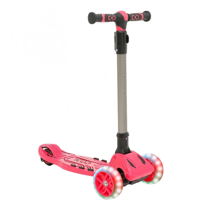 Cool Wheels Pembe Maxi Işıklı 3 Tekerlekli Katlanabilir Scooter - CoolWheels Scooter - Çocuk Scooter