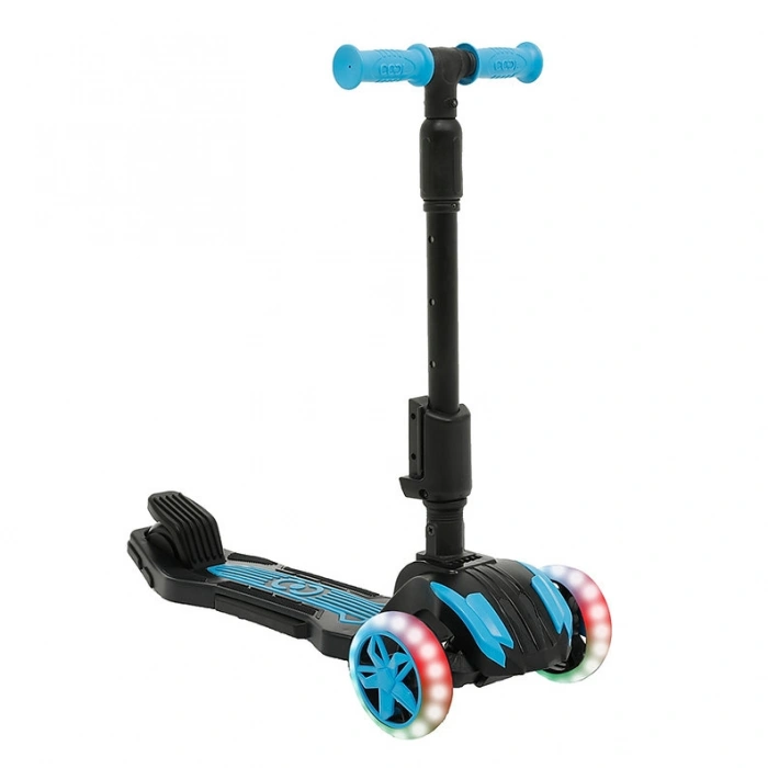 Cool Wheels Oturaklı Mavi Combo Işıklı 3 Tekerlekli Katlanabilir Scooter - CoolWheels Scooter - Çocuk Scooter