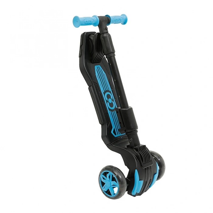 Cool Wheels Oturaklı Mavi Combo Işıklı 3 Tekerlekli Katlanabilir Scooter - CoolWheels Scooter - Çocuk Scooter