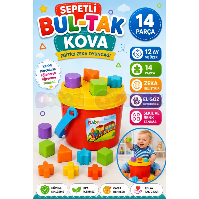 Bul-Tak Kova - Bultak Lego - Bebek Oyuncağı - Şekil Takmaca