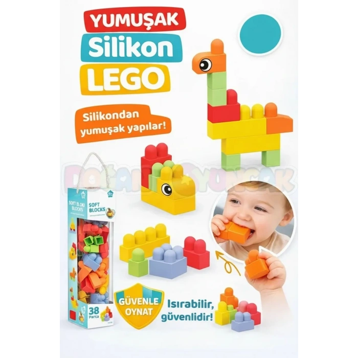 Yumuşak Bloki Blokları 38 Parça - Büyük Yumuşak Bloklar - Büyük Soft Lego Oyuncakları