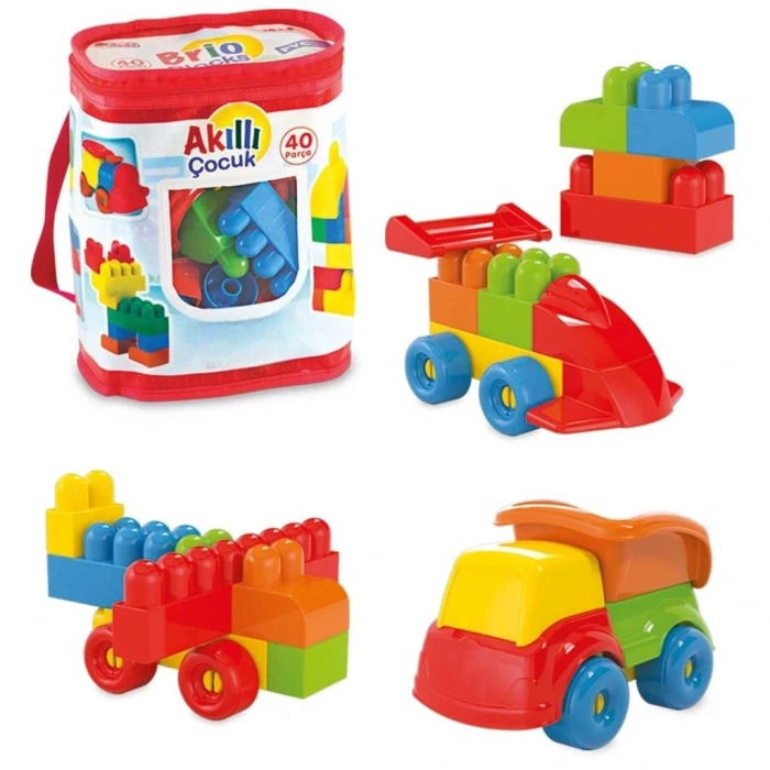Akıllı Çocuk (40 Parça) - Büyük Parça Lego - Lego Setleri - Bloklar - Bebek Lego