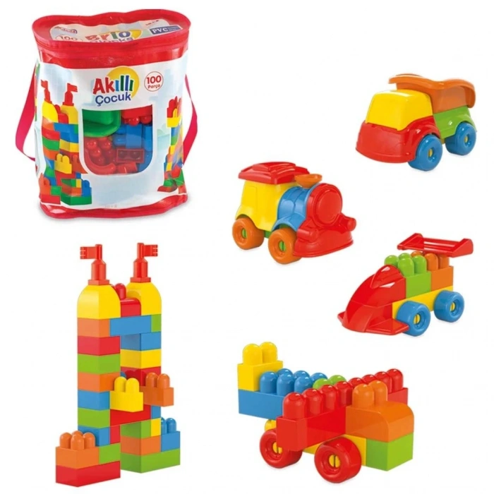 Akıllı Çocuk (100 Parça) - Büyük Parça Lego - Lego Setleri - Bloklar - Bebek Lego