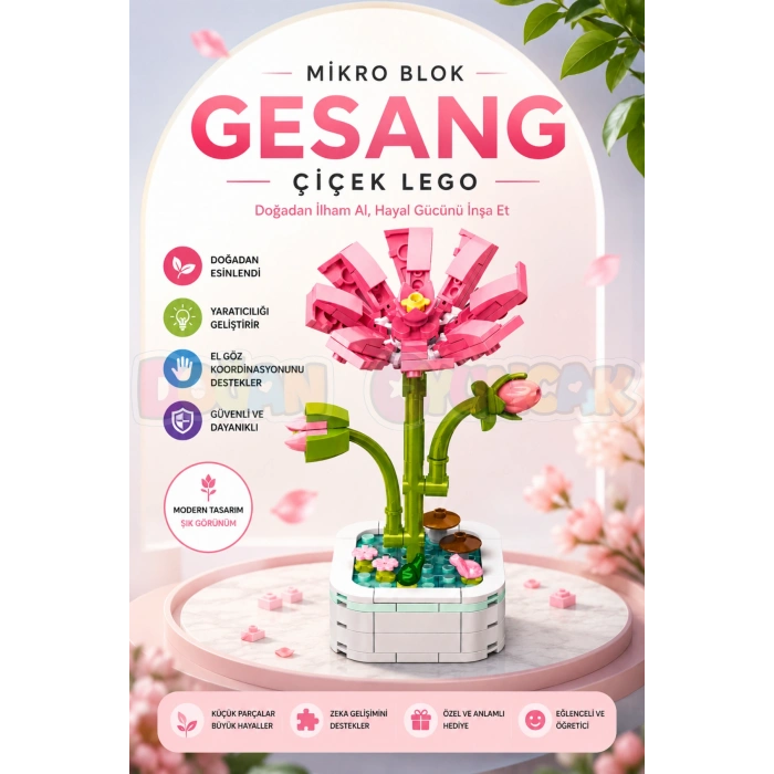Mikro Blok Gesang Çiçek Lego - Lego Setleri Mini Lego - Çiçek Lego - Blossom Çiçek Lego