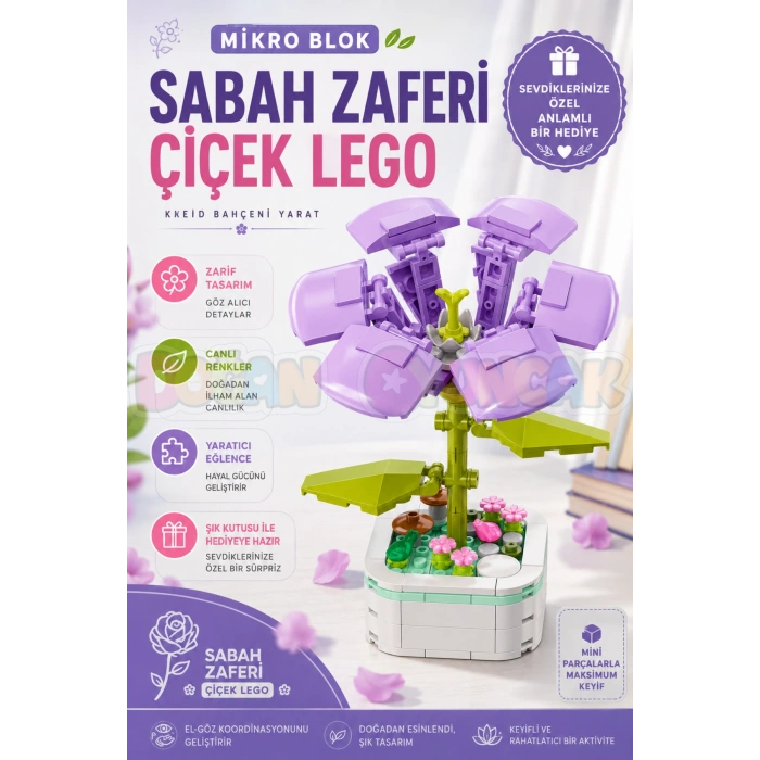 Mikro Blok Sabah Zaferi Çiçek Lego - Lego Setleri Mini Lego - Çiçek Lego - Blossom Çiçek Lego