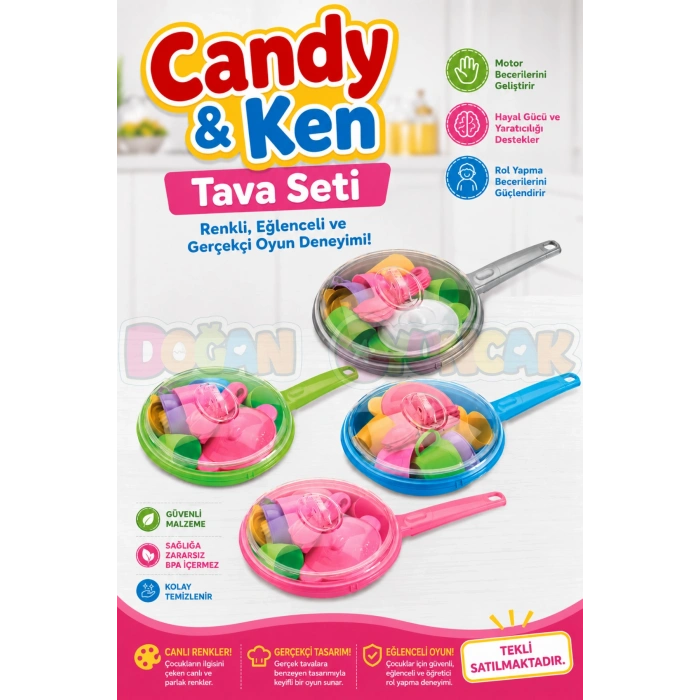 Candy & Ken Tava Seti - Mutfak Setleri - Ev Oyuncak Setleri - Mutfak Gereçleri