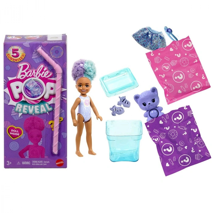 Barbie Chelsea Pop Reveal Atıştırmalık Serisi JFY01 - Barbie Oyuncak Barbie Chelsea Bebek